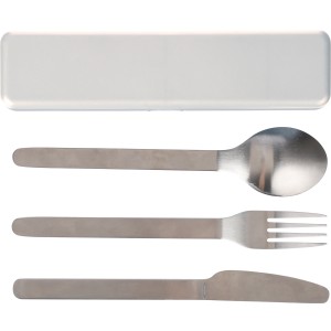 Cutlery set Brisio, 3 pcs, white