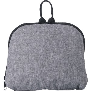 300D Two Tone foldable drawstring backpack Camilla, Grey/Sil (Backpacks)