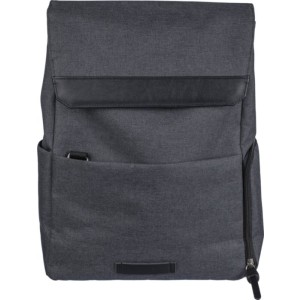 600D polyester canvas 15 inch laptop backpack Dennis, black (Backpacks)