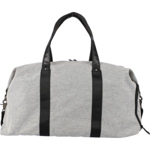 600D recycled polyester duffle bag Desmond, light grey (Travel bags)