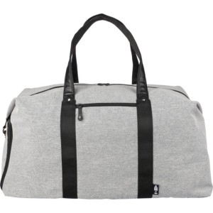 600D recycled polyester duffle bag Desmond, light grey (Travel bags)