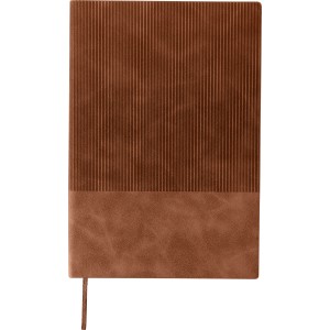 Recycled PU notebook (A5) Elian, brown