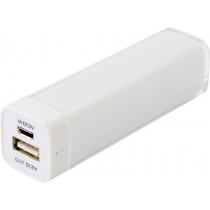 ABS power bank Nia, white (Powerbanks)