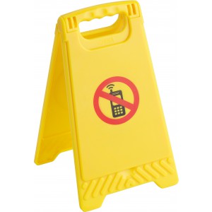 ABS warning sign Elora, yellow (Office desk equipment)