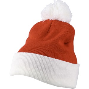 Acrylic knitted beanie Eleni, red (Decorations)