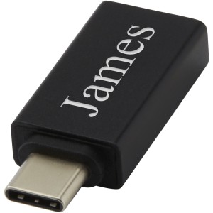 ADAPT aluminum USB-C to USB-A 3.0 adapter, Solid black (Eletronics cables, adapters)