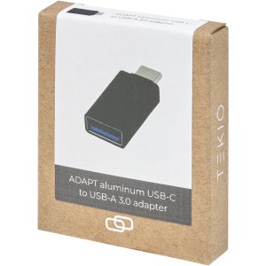 ADAPT aluminum USB-C to USB-A 3.0 adapter, Solid black (Eletronics cables, adapters)