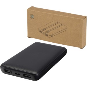 Adhil 10.000 mAh 10W recycled plastic power bank with 2 buil