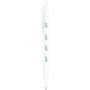 Alessio recycled PET ballpoint pen, White (Metallic pen)