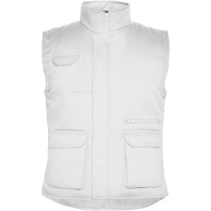 Almanzor multi-purpose workwear bodywarmer with high neck, White