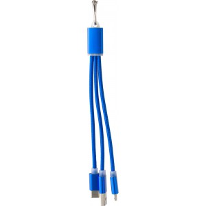 Aluminium alloy cable set Alvin, cobalt blue (Eletronics cables, adapters)