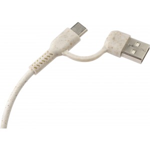 Aluminium and recycled paper USB hub Paulo, brown (Eletronics cables, adapters)