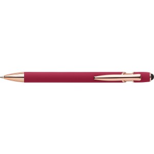 Aluminium ballpen Anthony, red (Metallic pen)