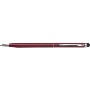 Aluminium ballpen Irina, burgundy (Metallic pen)