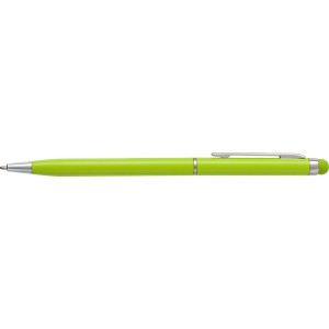 Aluminium ballpen Irina, lime (Metallic pen)