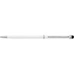 Aluminium ballpen Irina, white (3832-02CD)