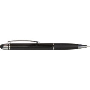 Aluminium ballpen Pascaline, black (Plastic pen)