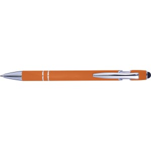 Aluminium ballpen Primo, orange (Plastic pen)