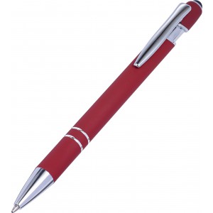 Aluminium ballpen Primo, red (Plastic pen)