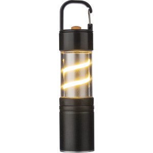 Aluminium COB flashlight Vela, black (Lamps)