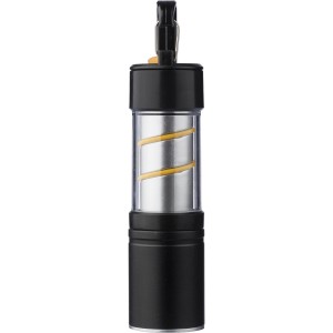 Aluminium COB flashlight Vela, black (Lamps)