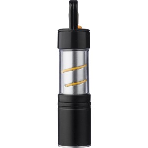 Aluminium COB flashlight Vela, black (Lamps)