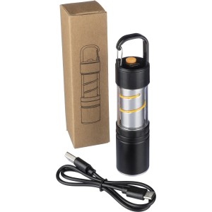 Aluminium COB flashlight Vela, black (Lamps)