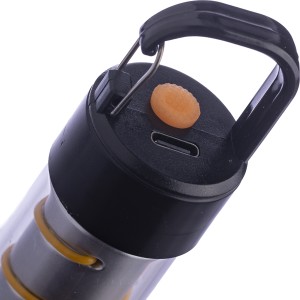 Aluminium COB flashlight Vela, black (Lamps)