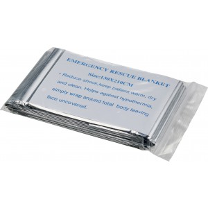 Aluminium emergency blanket Cecilia, silver (Healthcare items)