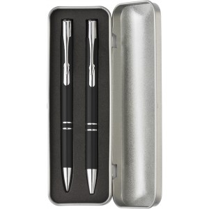 Aluminium writing set Zahir, black (Pen sets)