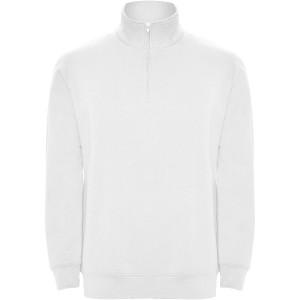 Aneto 280 g/m2 quarter zip sweater, White