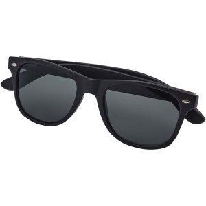 Arlo bamboo sunglasses with black coating, Solid black (Sunglasses)