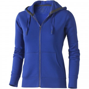 Arora hooded full zip ladies sweater, Blue (Pullovers)