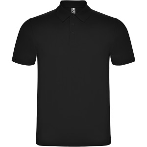 Austral short sleeve unisex polo, Black