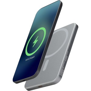 Avis 5000 mAh RCS recycled aluminium magnetic power bank, Gu
