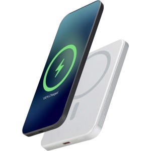 Avis 5000 mAh RCS recycled aluminium magnetic power bank, Si