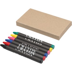 Ayo 6-piece coloured crayon set, Grey (Drawing set)