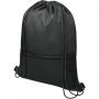 Oriole mesh drawstring backpack, Solid black