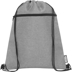Ross RPET drawstring backpack, Heather medium grey (Backpacks)