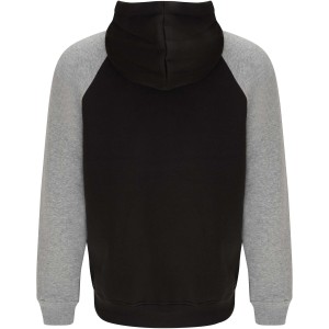 Badet kids two-tone hoodie, Solid black, Heather grey (Pullovers)