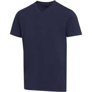 Balfour 200 g/m2 short sleeve v-neck unisex OCS organic t-shirt, Navy