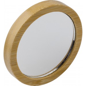 Bamboo pocket mirror Jeremiah, brown (Toiletry mirrors)