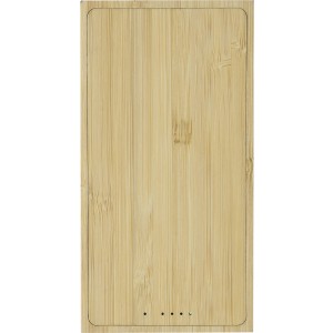 Bamboo solar power bank Elz, brown (Powerbanks)