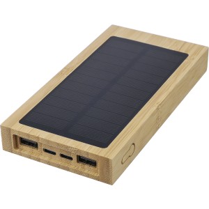 Bamboo solar power bank Elz, brown (Powerbanks)