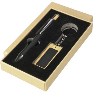 Bamboo writing set Zaid, black (Pen sets)