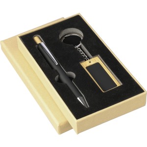 Bamboo writing set Zaid, black (Pen sets)