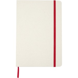 Bass A5 recycled hard cover notebook with lined pages, Red (Notebooks)