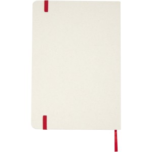 Bass A5 recycled hard cover notebook with lined pages, Red (Notebooks)