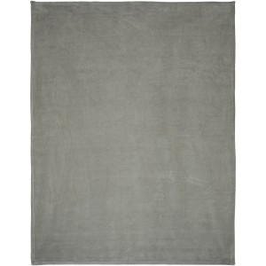 Bay extra soft coral fleece plaid blanket, Gray (Blanket)