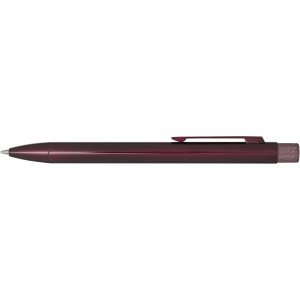 Beatriz recycled brass ballpoint pen, Burgundy (Metallic pen)